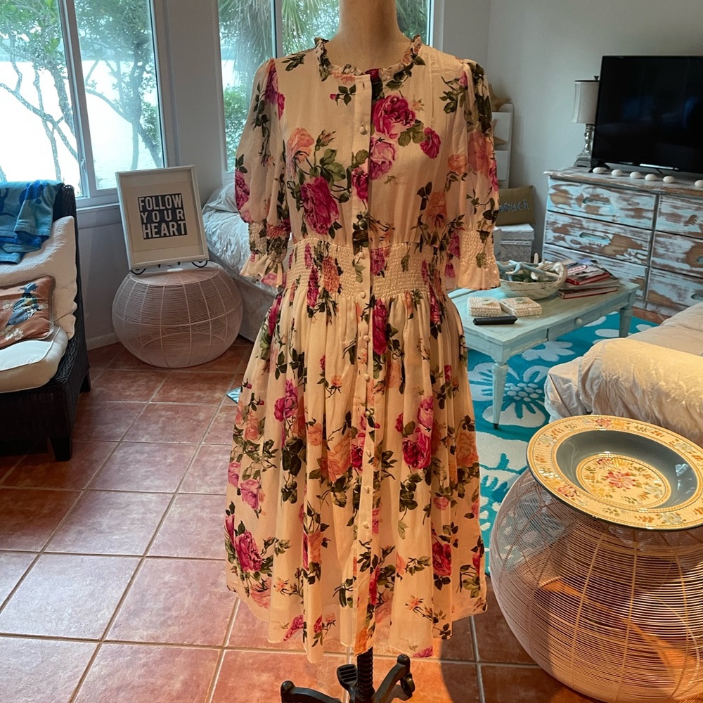 LoveShackFancy Christabel Shirtdress